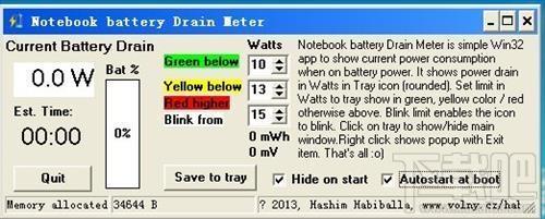 Notebook battery Drain Meter,Notebook battery Drain Meter下载,Notebook battery Dra